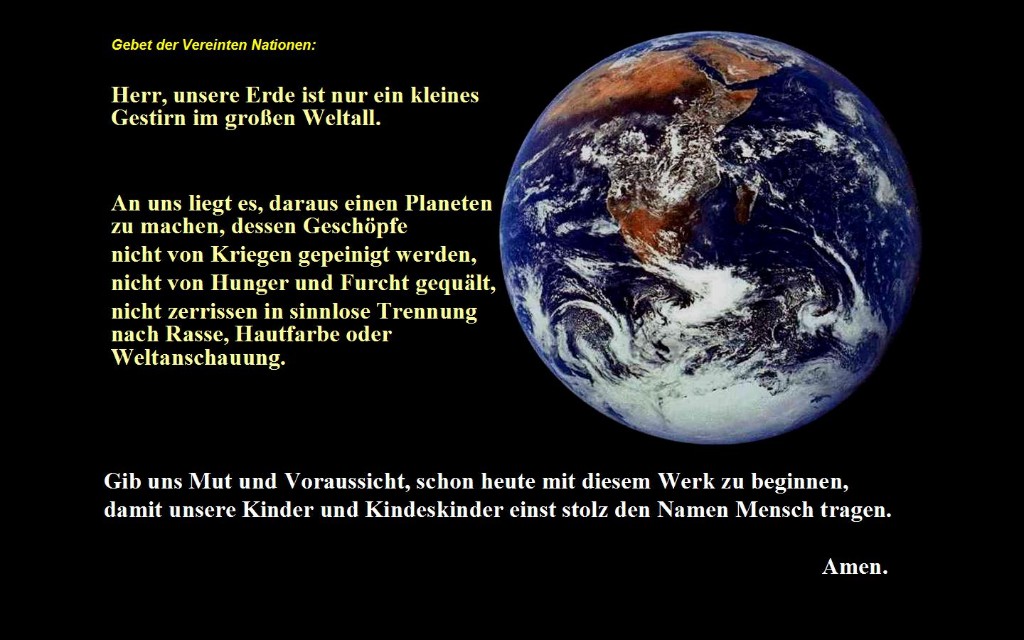 Gebet der Vereinten Nationen Gebet der Vereinten Nationen